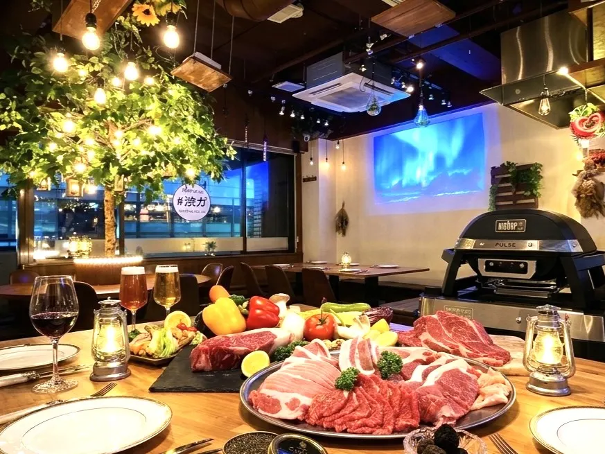 渋谷ガーデンホール 贅沢BBQ チーズフォンデュコース