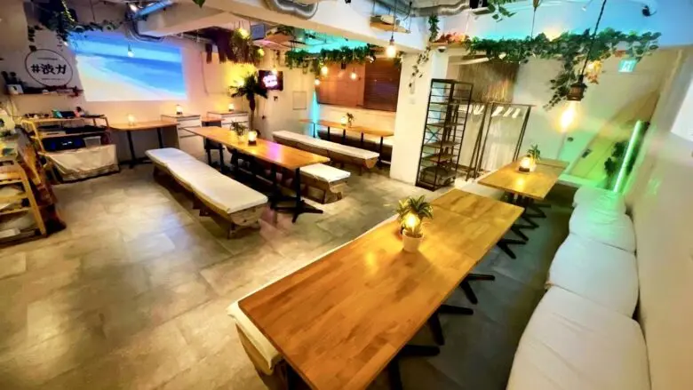 「渋谷ガーデンホール」は、貸切に特化したおしゃれ居酒屋です！
20人・３0人・40人などオフ会貸切はお任せください！